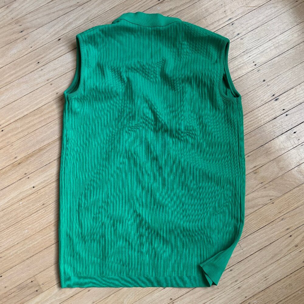 Vintage Ribbed Green Vest - Picture 6 of 6